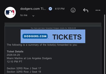 Dodger tickets