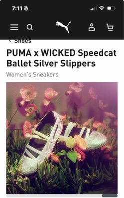 PUMA × WICKED Speedcat Ballet Silver Slippers