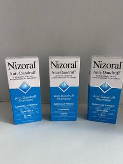 Lot of 3 Nizoral Anti-Dandruff Shampoo 7 Fl Oz