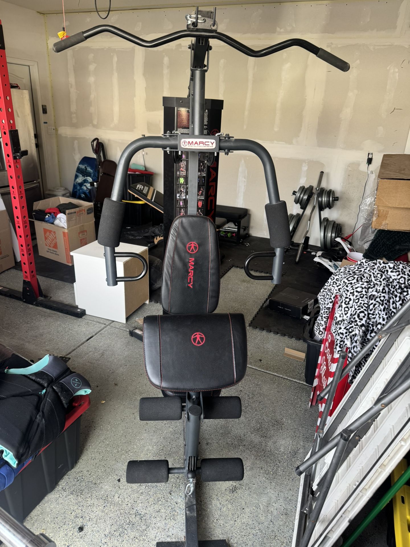 Gym Equipment $700 For Everything OBO Comes With 490 LBS Of Weights