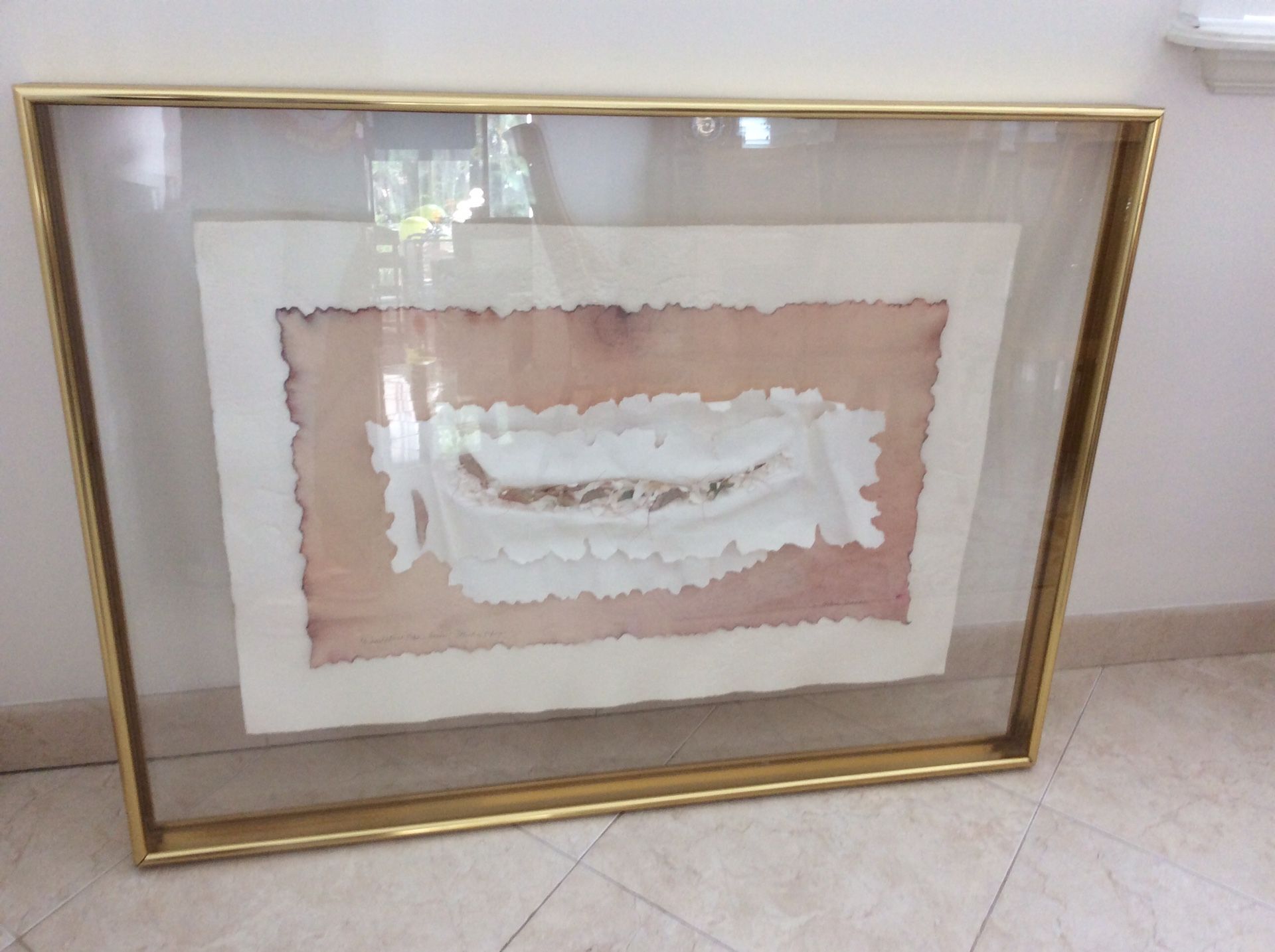 Arline Sherman Original Mixed Media Art “Floating Papers” signed , 80’s artwork