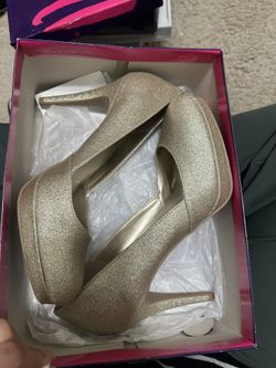 Gold Fiona High Heel Shoes