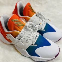 Adidas Harden Vol. 4 Pride Basketball Shoes FX4797 Multicolor Men's Size 10.5