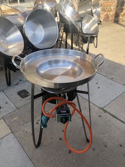 Comal y base y quemador para pollo y pescado y camarones
