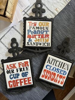 3 Vintage Enesco Trivets