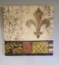 Fleur-de-lis Canvas Wall Art