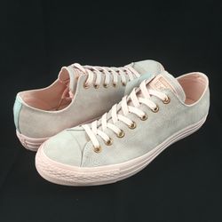 Converse Chuck Taylor suede Low Top men’s size 9 women’s size 11 Vapor pink/blush gold/mouse 157389C