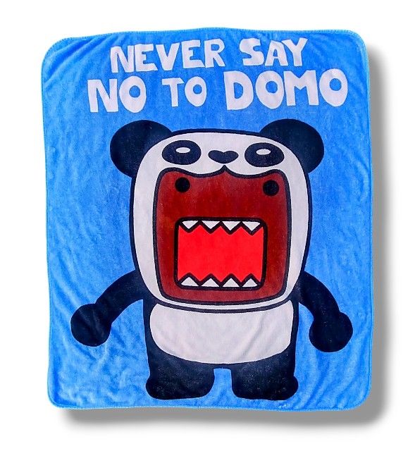 Never Say No To Domo Kun Panda Microfiber Plush Throw Blanket 2011 103261 Used