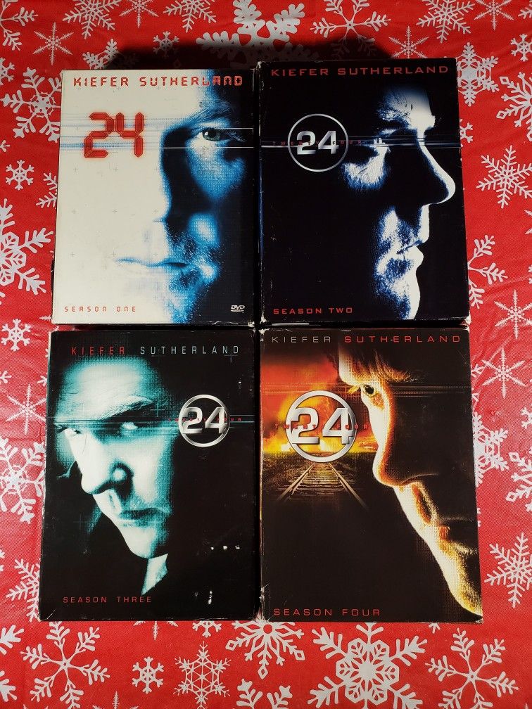 24 : Series Seasons 1-4 DVD All Discs In Excellent Condition