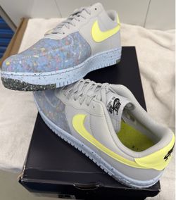 Nike Air Force 1 Crater in the Pure Platinum / Barely Volt