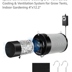 Melonfarm Air Filtration Kit Inline Fan And Carbon Filter In One NEW*