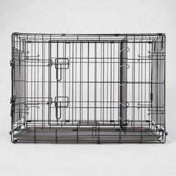 Wire Collapsible Dog Crate - Black - Boots & Barkley™