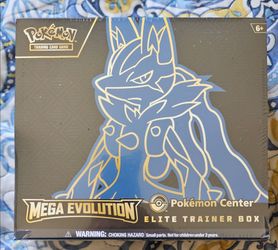 Pokémon Center ETB Mega Evolution featuring Lucario