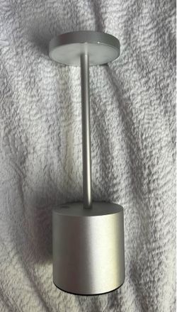JALVDE Cordless Rechargeable LED Table Lamp Silver 10.25in