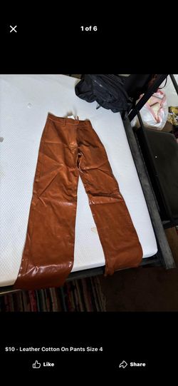 Leather Cotton On Pants Size 4