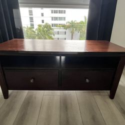 table with drawers