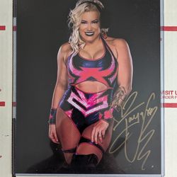 Taya Valkyrie signed 8x10 photo WWE AEW TNA 