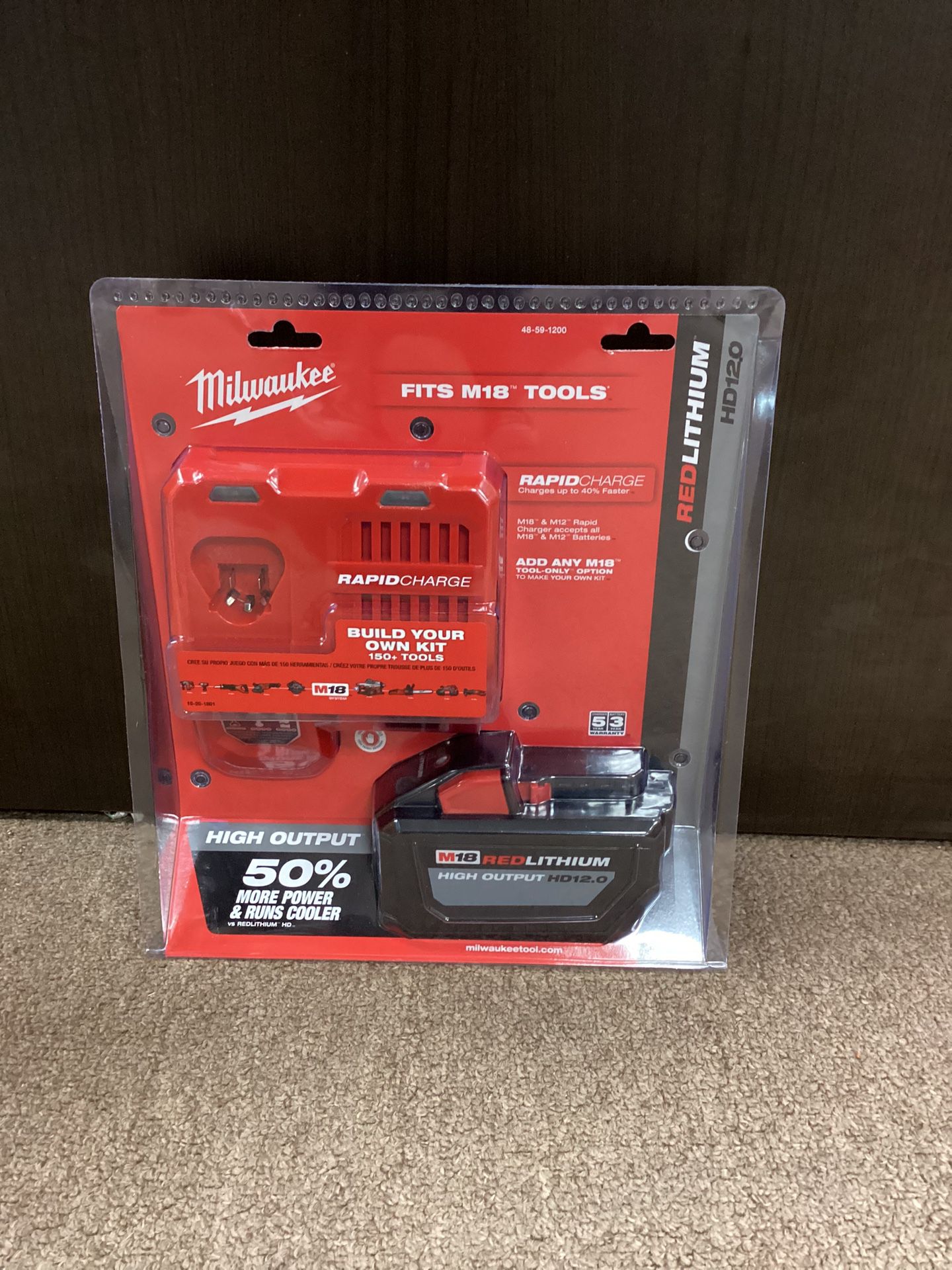 Milwaukee M18 18-Volt Lithium-Ion High Output Battery Pack 12.0 Ah and  Rapid Charger Starter Kit for Sale in Hemet, CA OfferUp