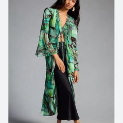 Bl-nk Lurex Palm Kimono Size S/M