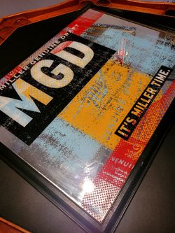 80s MGD Beer Mirror Sign Picture