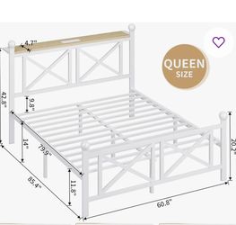 King metal bed frame
