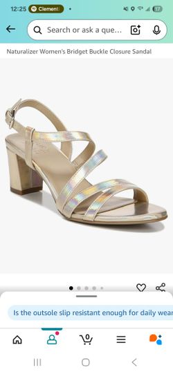 Size 9.5 Wide Naturalizer Women's Bridget Buckle Closure Sandal
