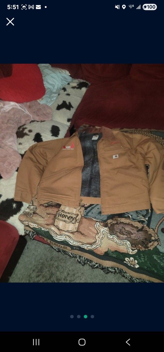 Carhartt Detroit Jacket Size 48 Blanket Lined Like New