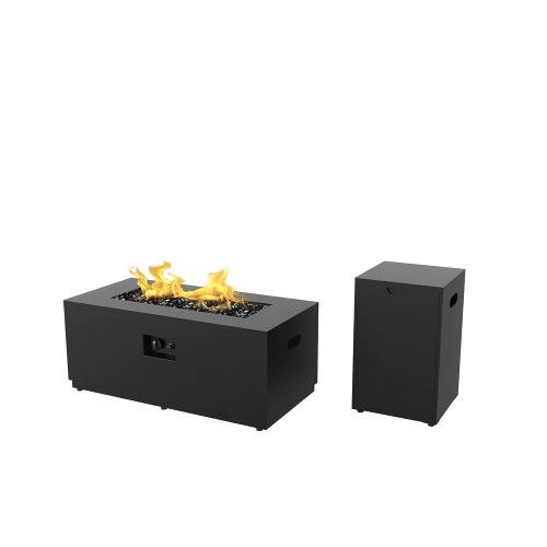 Better Homes & Gardens 42" Rectangle Gas Fire Pit, Black
Black - 42" L x 20" W x 18" H