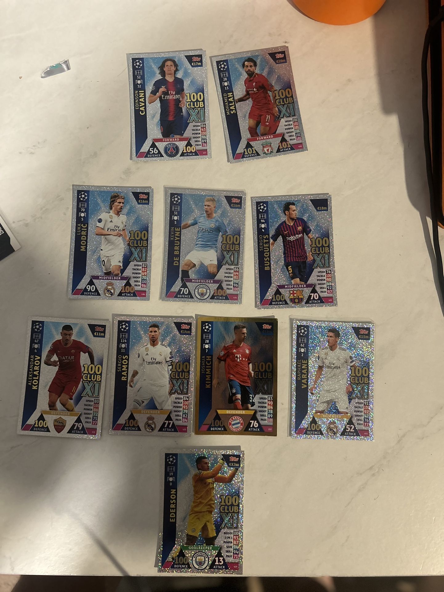 100 Club XI Match Attax Cards- 2018-2019