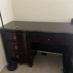 Dark brown desk 