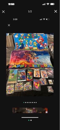 Mario Brothers party supplies