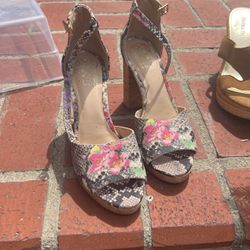 Vince Camuto Snake And Flower Heels