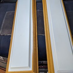 Fluorescent Light Fixture W/ Oak Frame