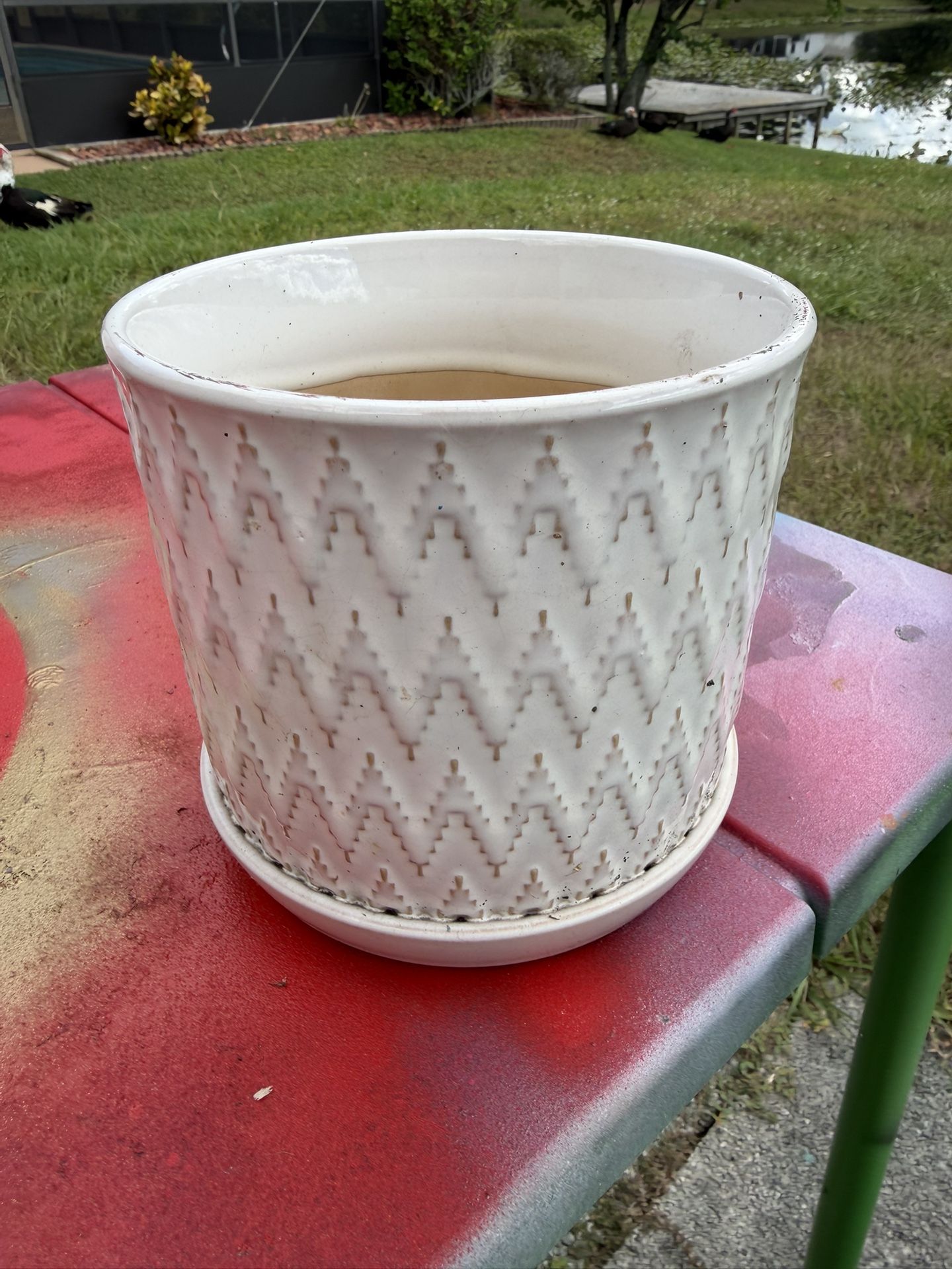 White Ceramic Plant Pot