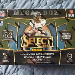 New 2022 Panini NFL SELECT MEGA BOX NFL Football Sealed Target Black Green Prizm