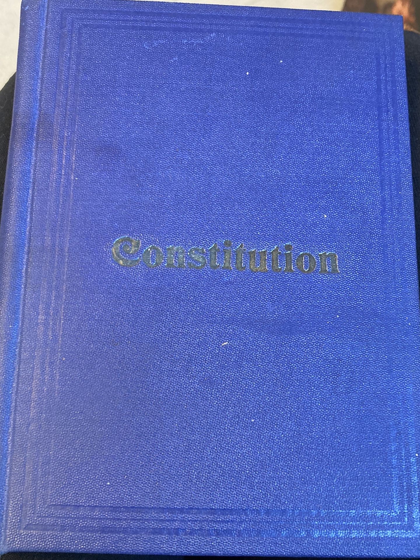 1902 Constitution BOOK Excellent Condition 148 Pages