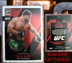 "BAM BAM" TAI TUIVASA UFC red refractor UFC card