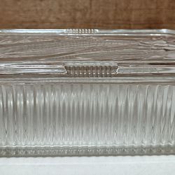 Vintage glass container for refrigerator
