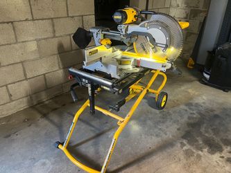 DeWalt Miter Saw with Rolling Stand - 12” Double-Bevel
