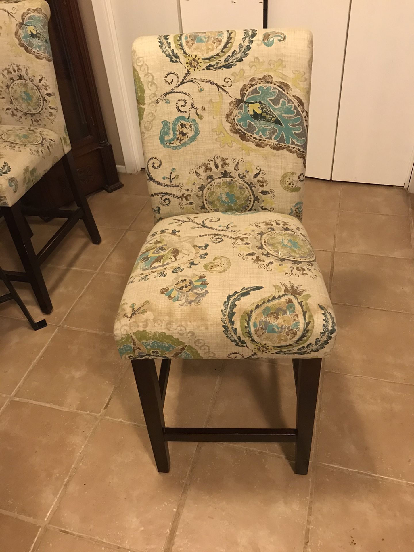 Three counter height chairs