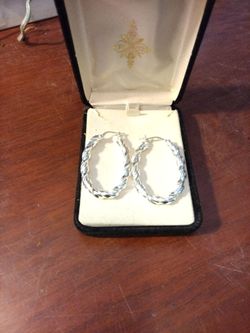 Sterling silver hoops