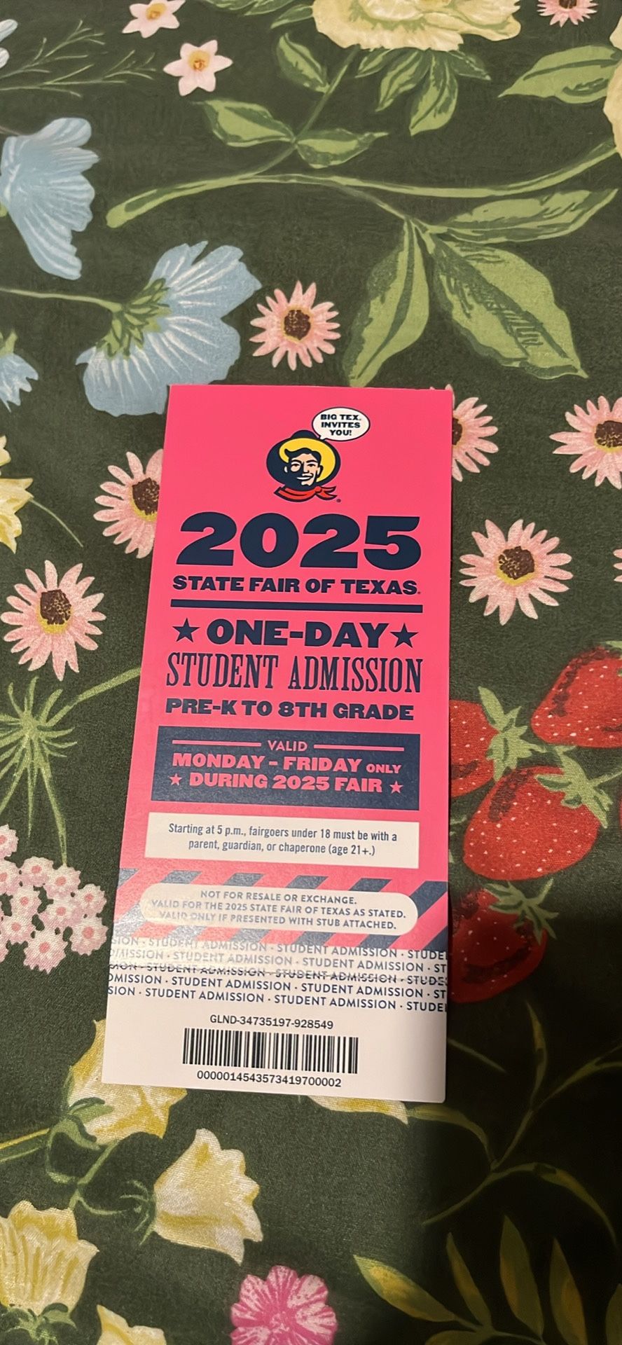 Boleto Para La Feria