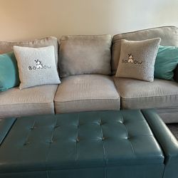 Ashley  Furniture 3 Seater Grey Just Upholstery Cleaned Twice Don’t Let The Shadows Discourage You.