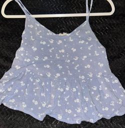 New! Pacsun floral blue and white pattern womens tank top in xs