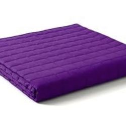 YnM Exclusive Weighted Blanket, Soothing Cotton, Smallest Compartments with Glass Beads, Bed Blanket for One Person of 140lbs, Ideal for Twin or Full 