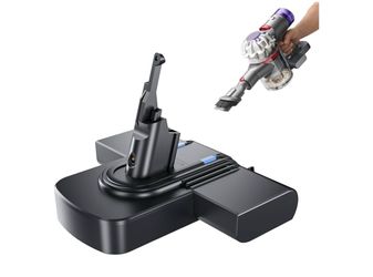 New Version Dyson V8 Replacement Battery 8000mAh 21.6V Compatible with Dyson V8 Absolute/Animal/Motorhead/Fluffy/SV10 Carbon Fiber Vacuum - Not Compat