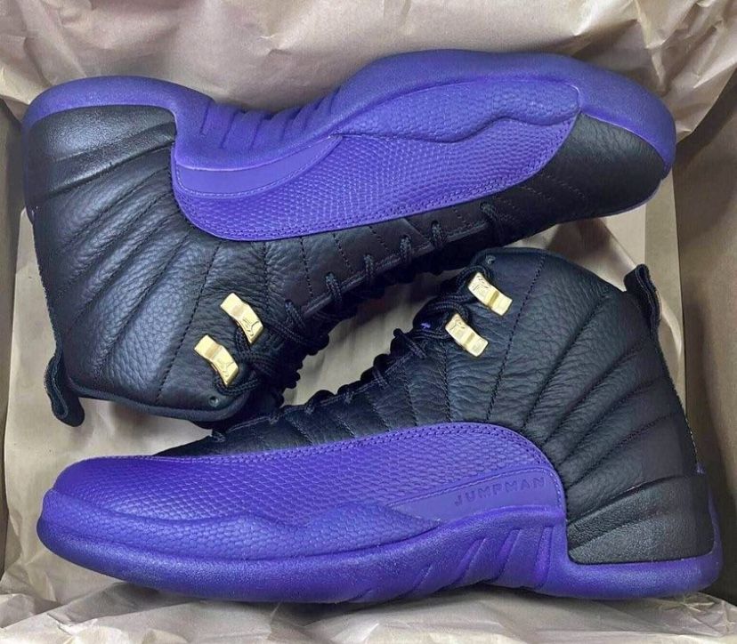 Jordan 12s Black And Purple 