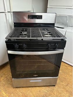Stove gas Whirlpool stainless steel
