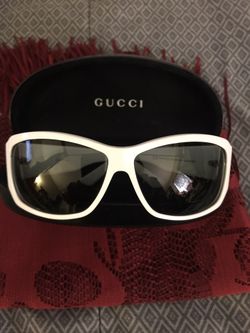 Gucci Brand New White Sunglasses with case!