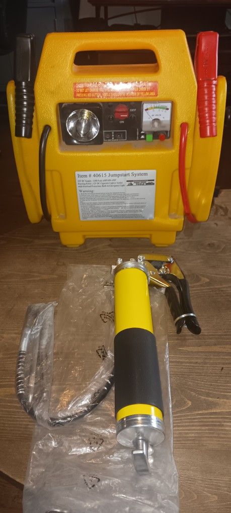 Harbor Freight New Grease Gun And Jumperstart System